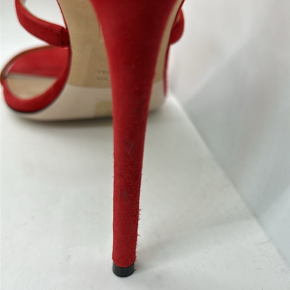 Tamara Mellon Sexy Red Suede Stiletto Heels Sandals Shoes **Size 41/US 11**🔥🔥 - Picture 9 of 9